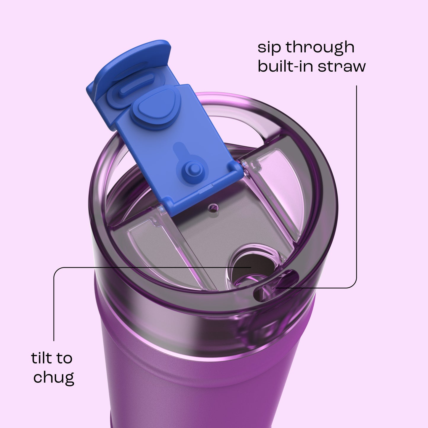 bubba 24 oz DualSip Insulated Stainless Steel Water Bottle - Mood Booster - US 8142