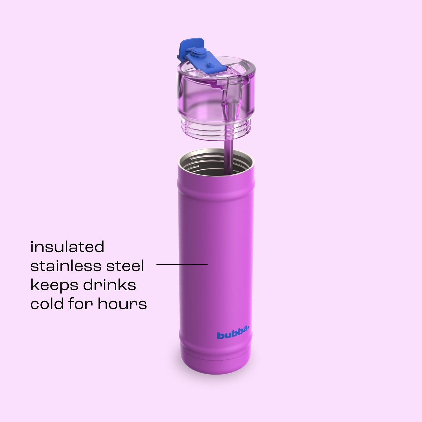 bubba 24 oz DualSip Insulated Stainless Steel Water Bottle - Mood Booster - US 8142
